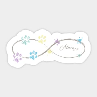 Always Dog Paws - Pastell Sticker